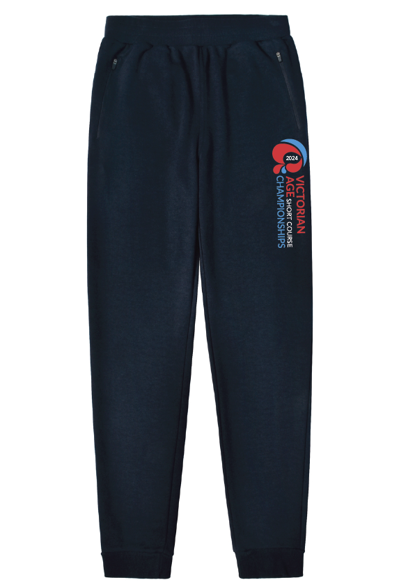 2024 Victorian Age SC Championships Fleece Trackpant Navy swimmerch