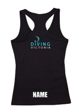 2024 Victorian Age Diving Championships T-back tank kids/womens - Black