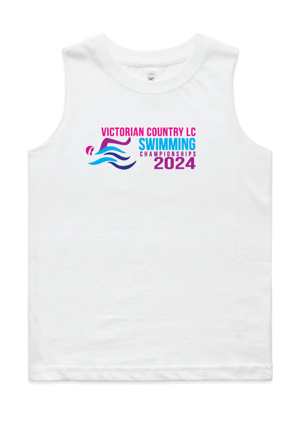 2024 Victorian Country LC Championships Kids tank - White