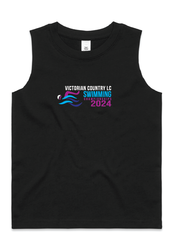 2024 Victorian Country LC Championships Kids tank - Black