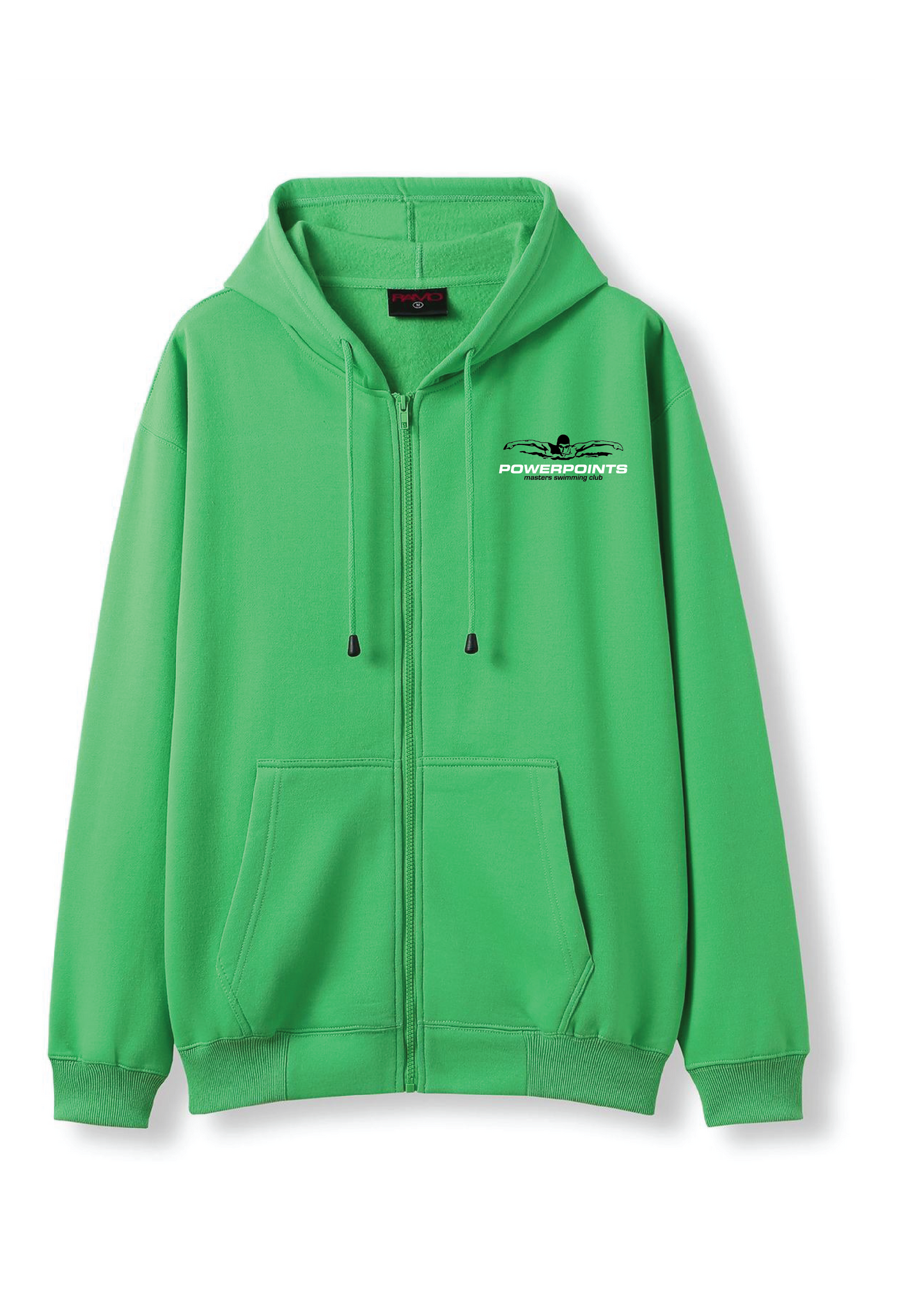 Powerpoints zip thru hoodie - Green Unisex