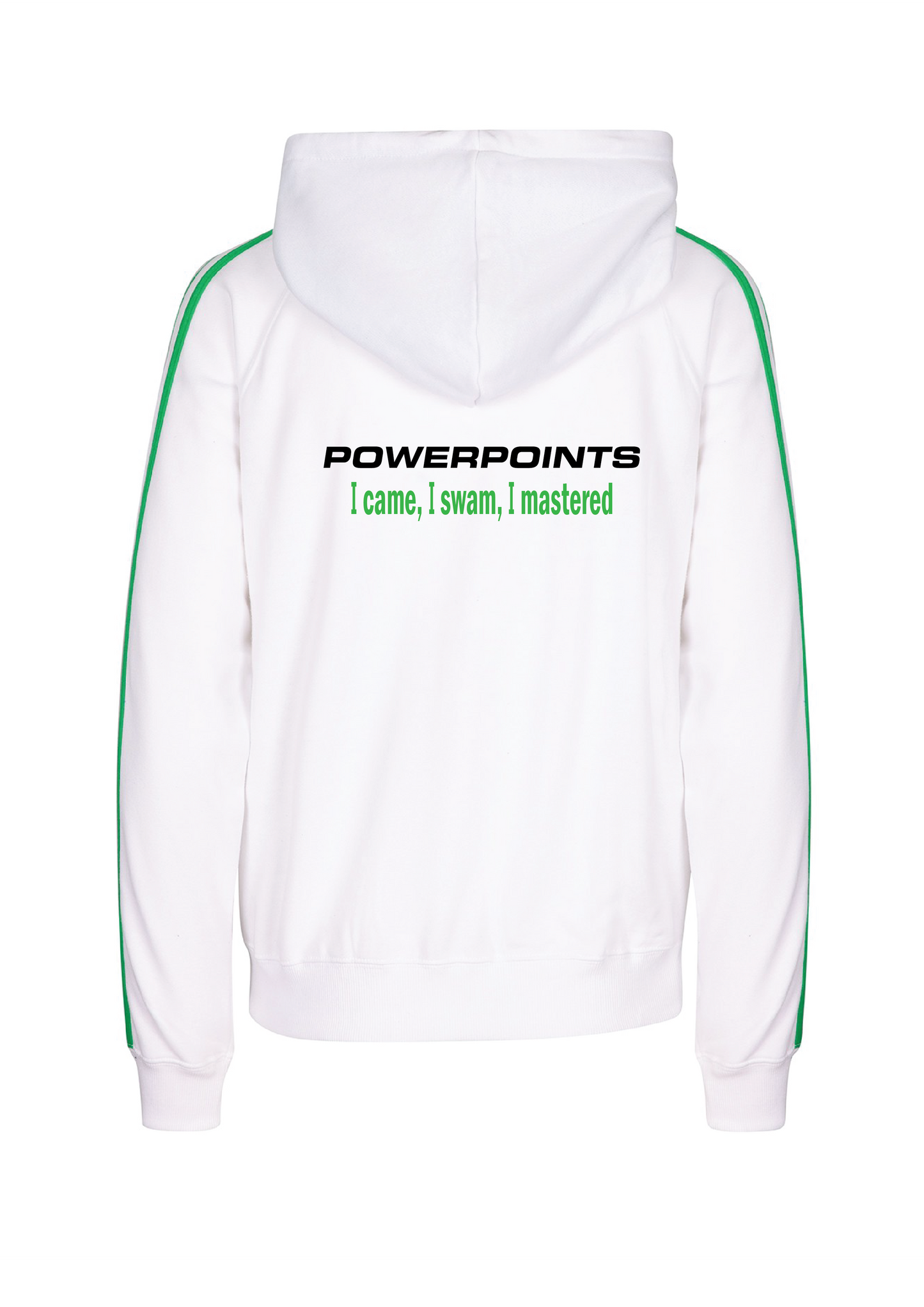 Powerpoints zip thru hoodie - White Unisex