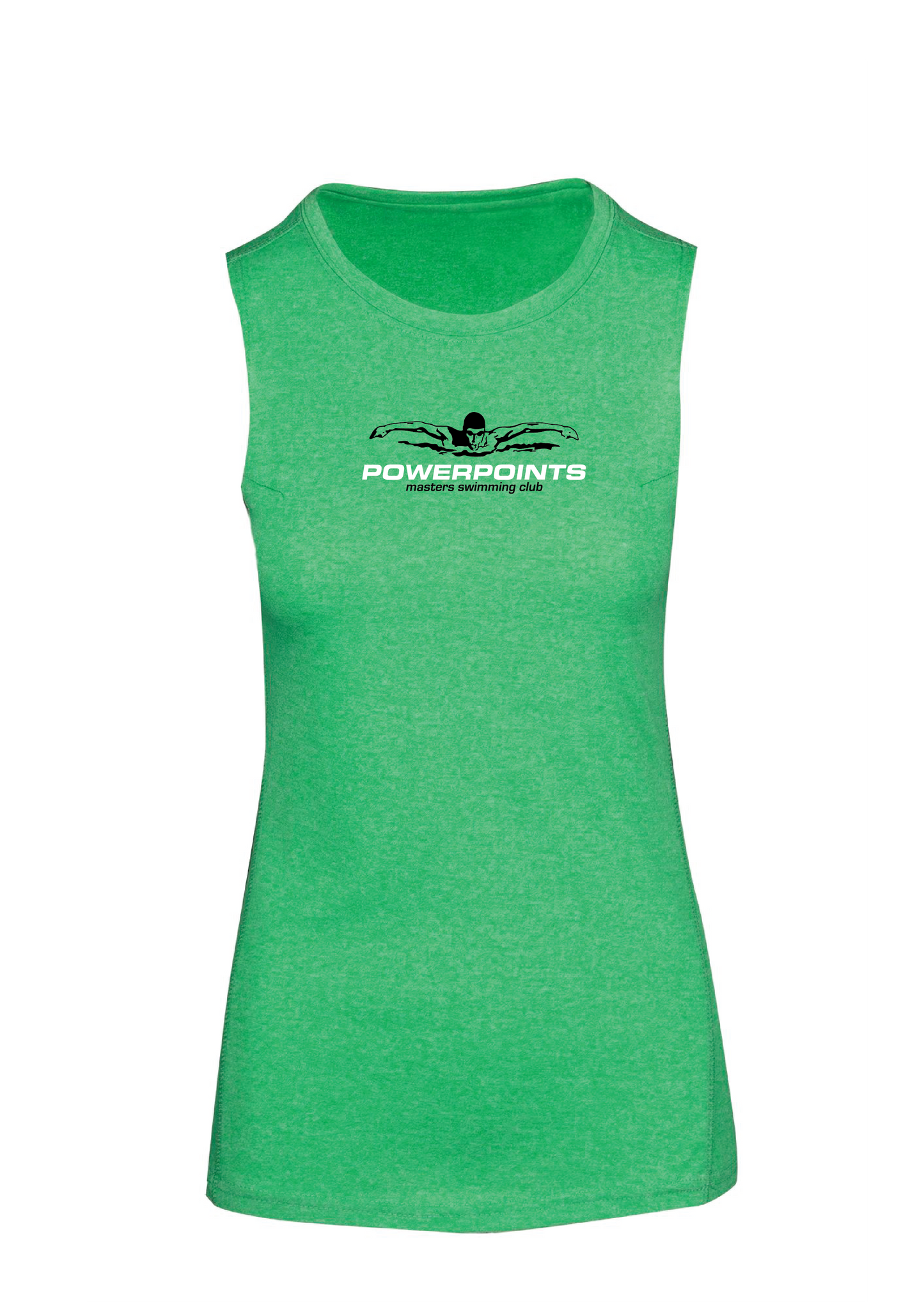 Powerpoints Sleeveless Tee - Green Marle - Women's