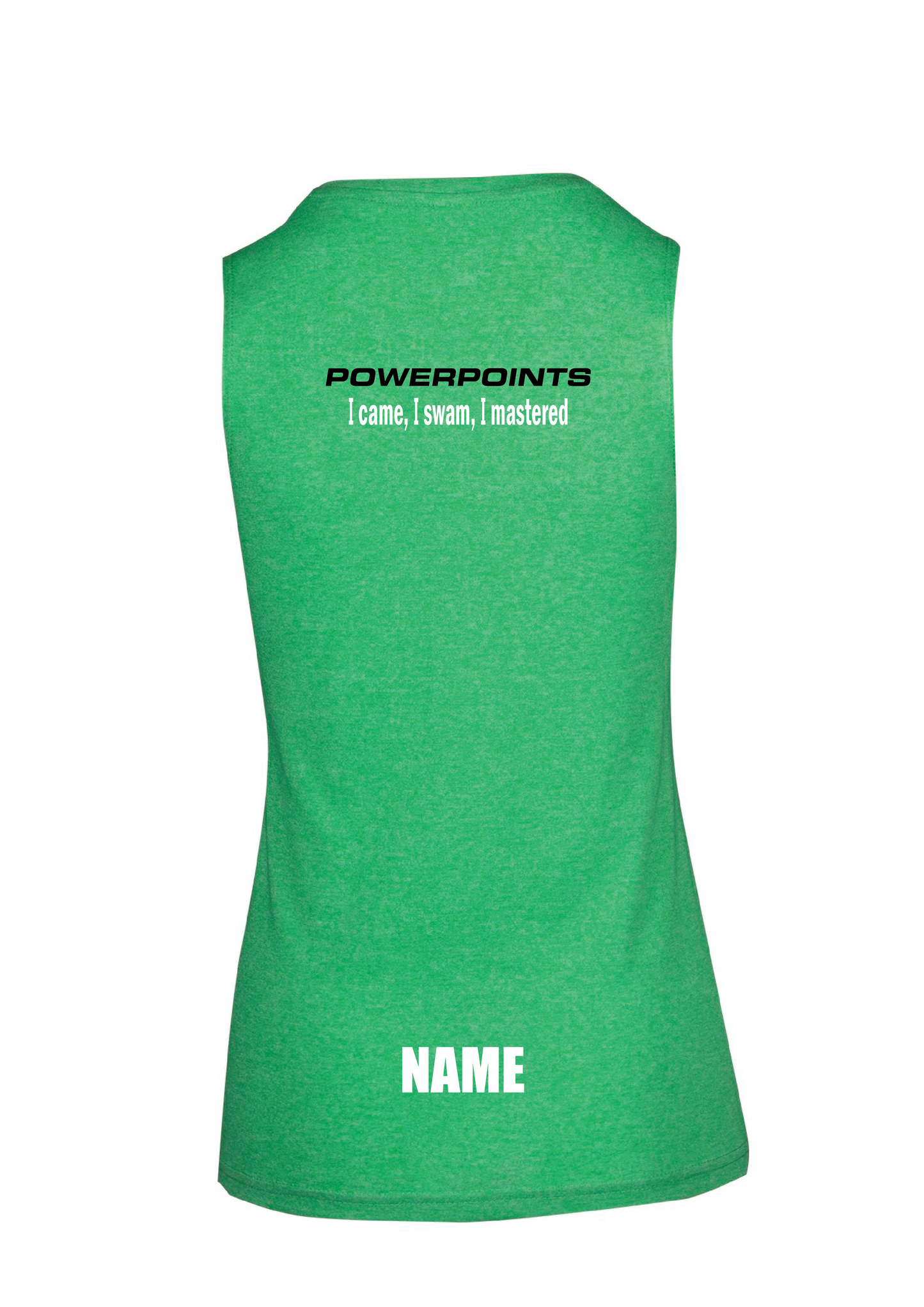 Powerpoints Sleeveless Tee - Green Marle - Women's