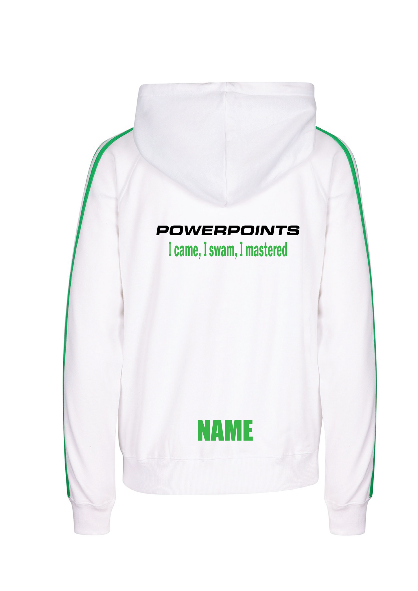 Powerpoints zip thru hoodie - White Unisex