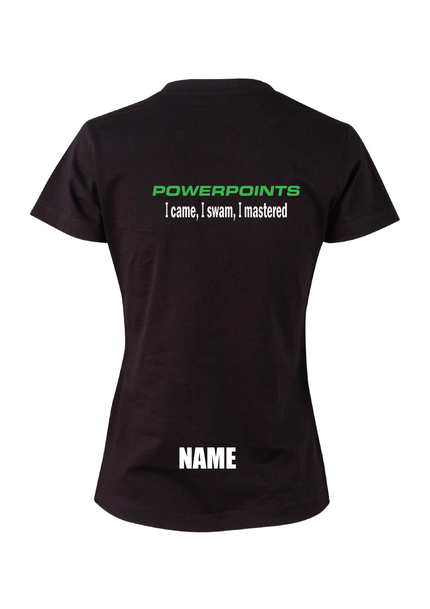 Powerpoints short sleeve tee - Women's- Black
