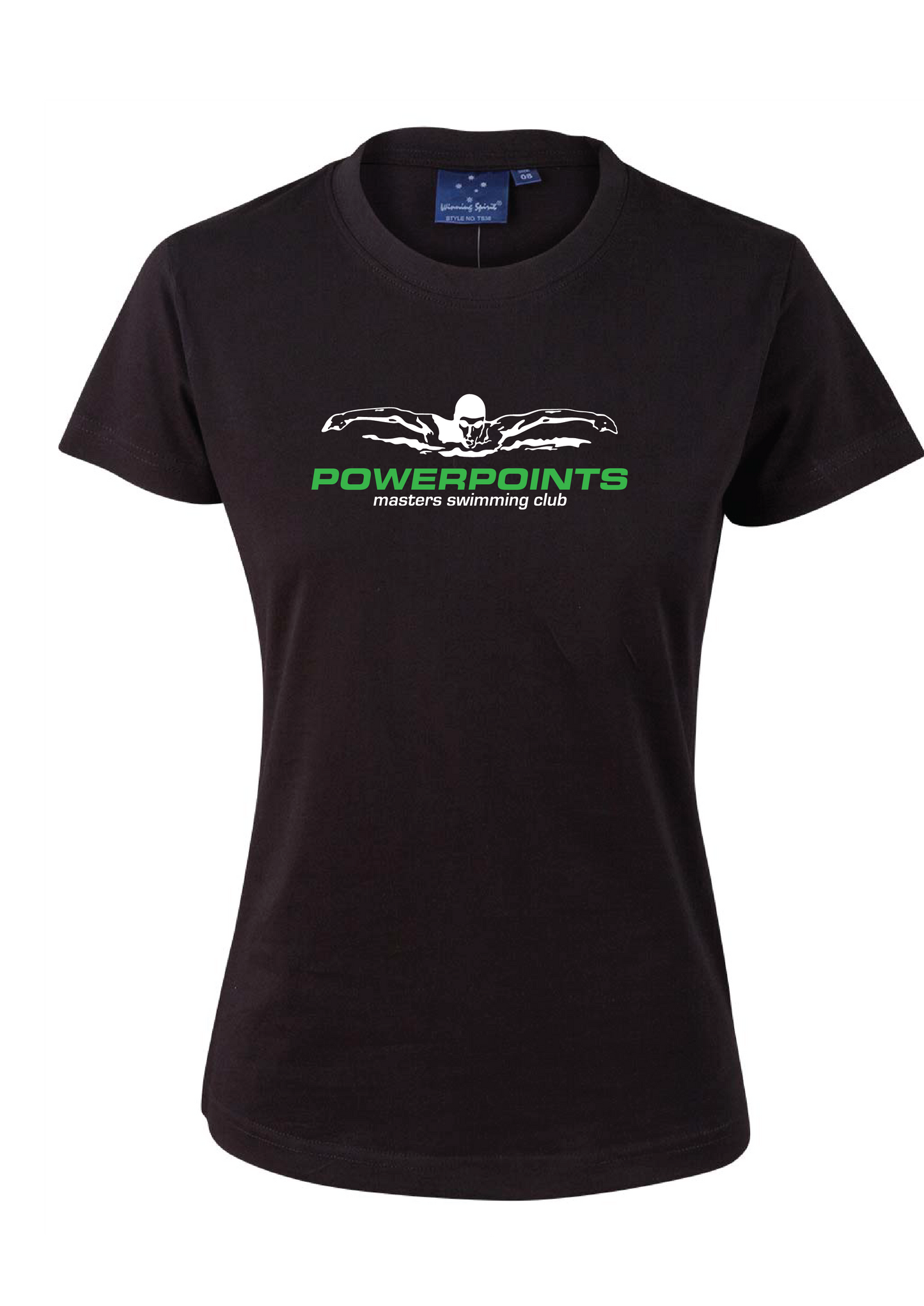 Powerpoints short sleeve tee - Women's- Black