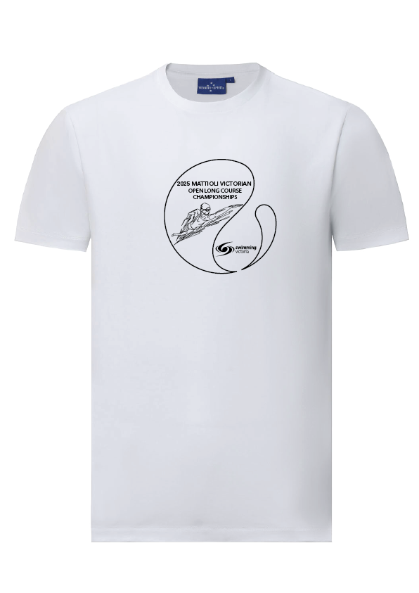 2025 Victorian Open LC Championships Tee - WHITE LOGO Unisex