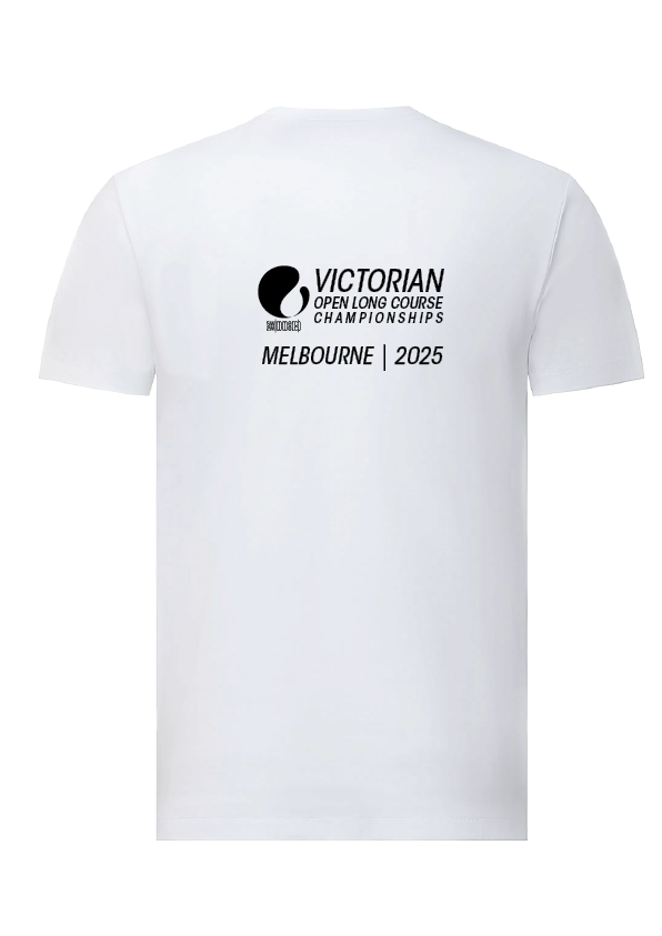2025 Victorian Open LC Championships Tee - WHITE LOGO Unisex