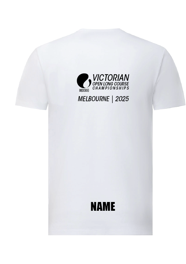 2025 Victorian Open LC Championships Tee - WHITE LOGO Unisex