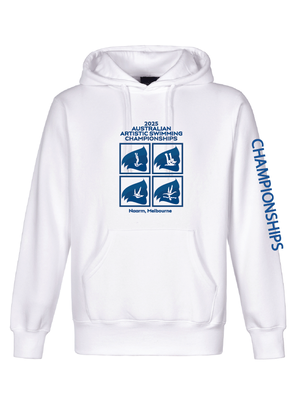 2025 AUSTRALIAN ARTISTIC SWIMMING CHAMPIONSHIPS- HOODIE WHITE