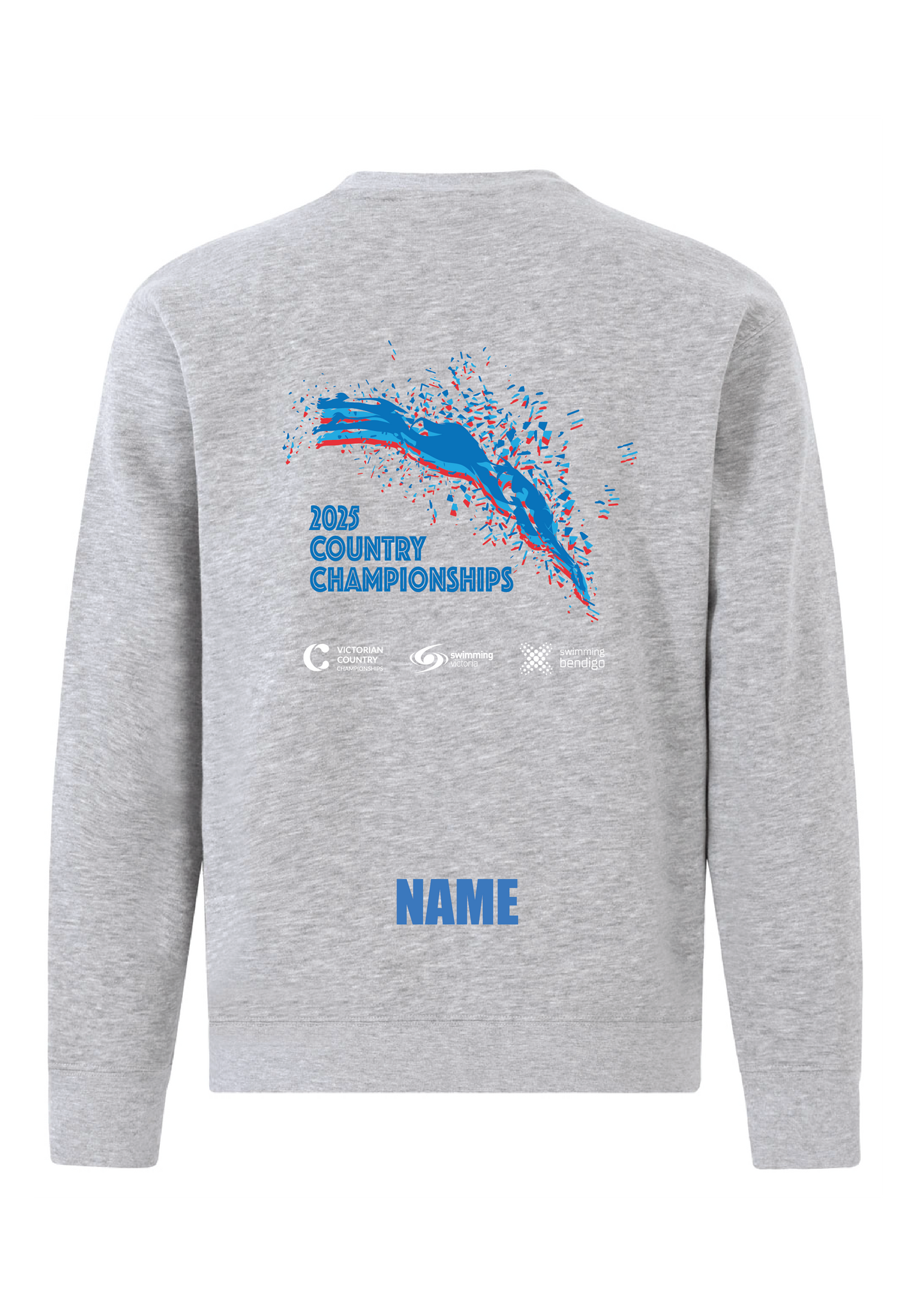 2025 VICTORIAN COUNTRY CHAMPIONSHIP SWEAT TOP - UNISEX GREY MARLE