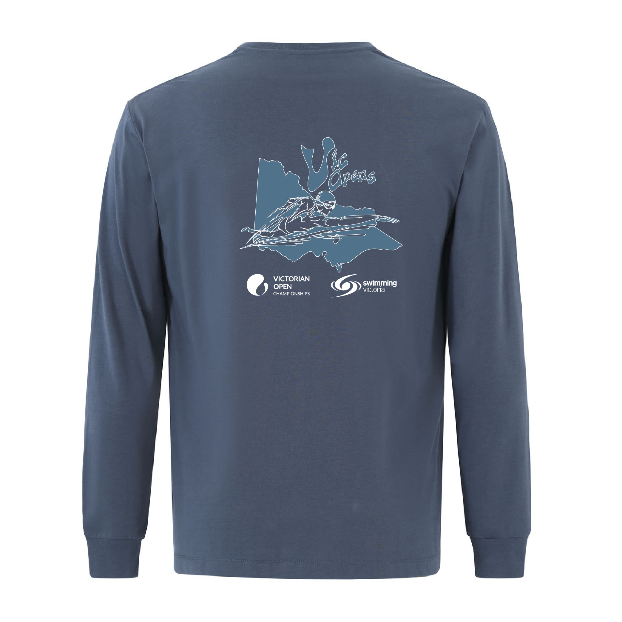 2025 VICTORIAN OPEN SHORT COURSE - LONG SLEEVE TEE - WOMEN'S SLATE BLUE