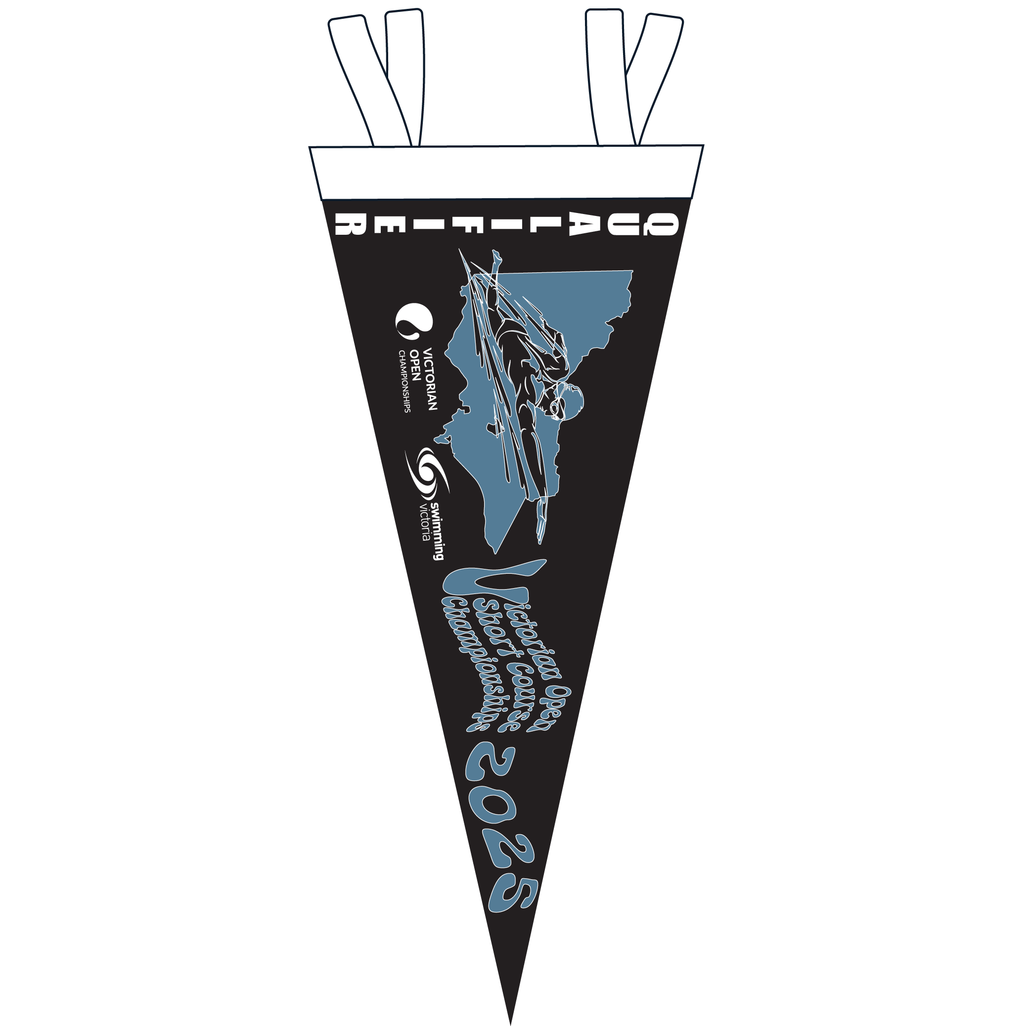 2025 VICTORIAN OPEN SHORT COURSE CHAMPIONSHIP FELT PENNANT - Qualifier