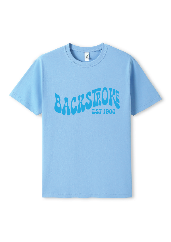 NEW PUFF PRINT STROKE TEES - BLUE/BLUE