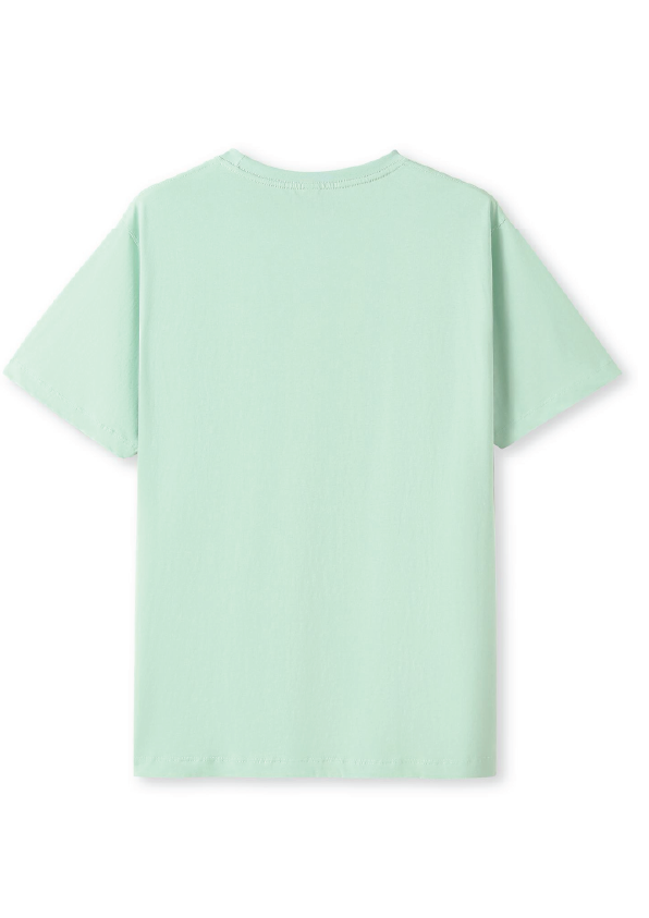NEW PUFF PRINT STROKE TEES - MINT/PINK