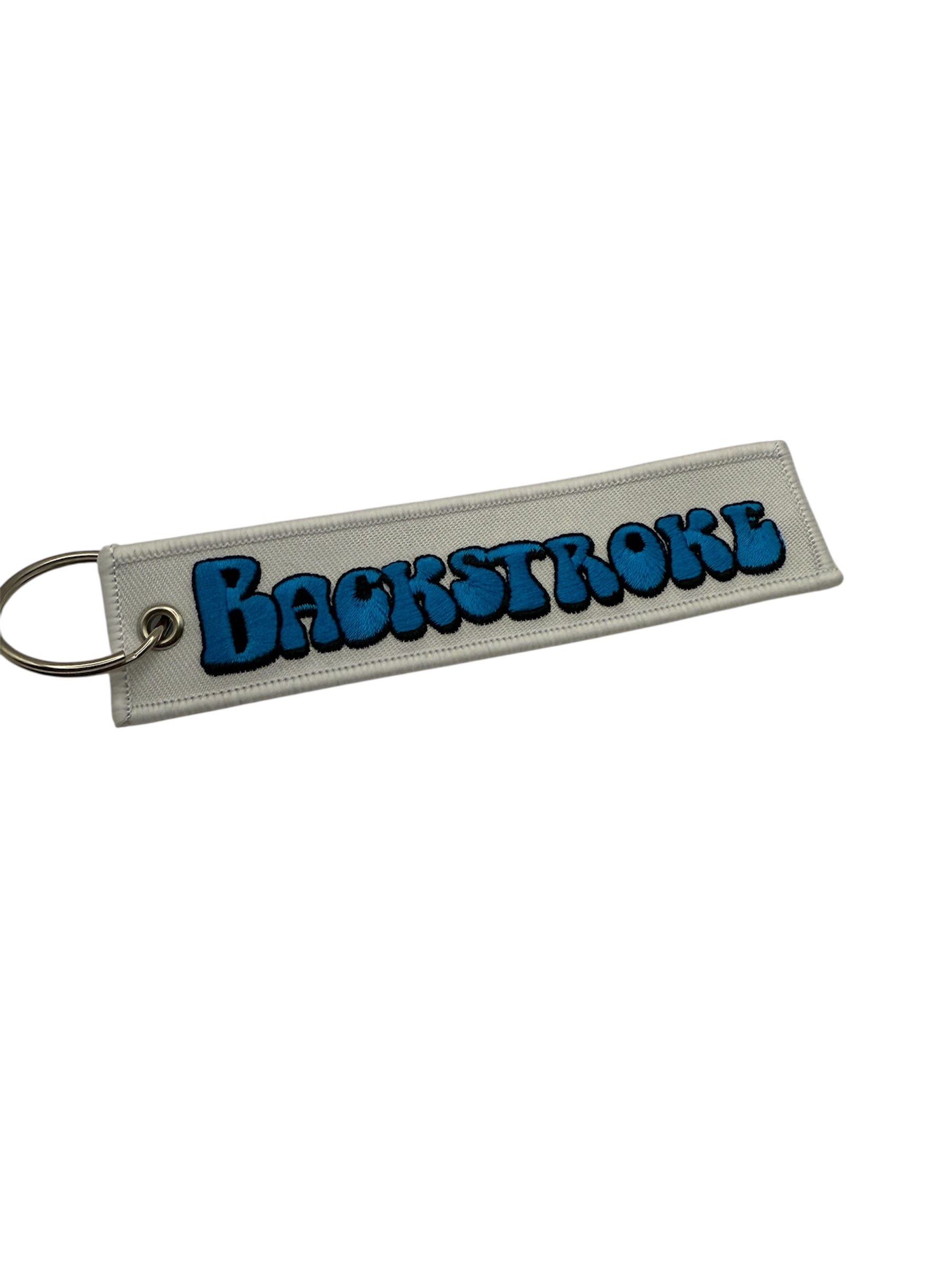 Keychain embroidered - Backstroke Est 1900 - Blue
