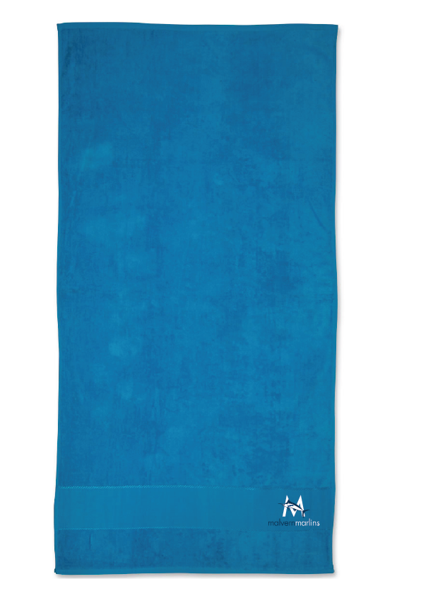 Malvern Marlins Towel - Azure Blue