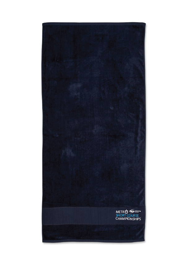 2023 Metro SC Championships Towel Black swimmerch