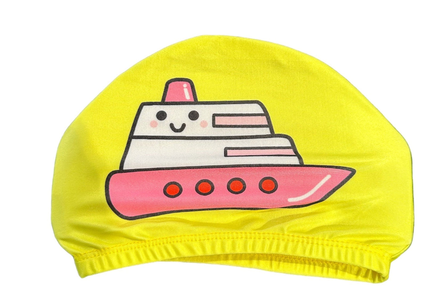 POLYESTER FABRIC SWIM CAP - SINGLE QTY - UNICORN