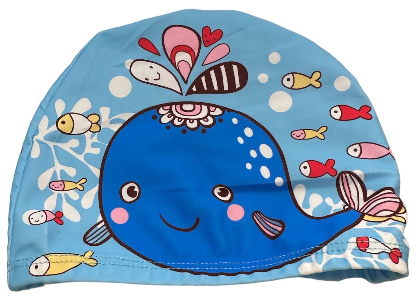 POLYESTER FABRIC SWIM CAP - WHALE BULK QTY'S
