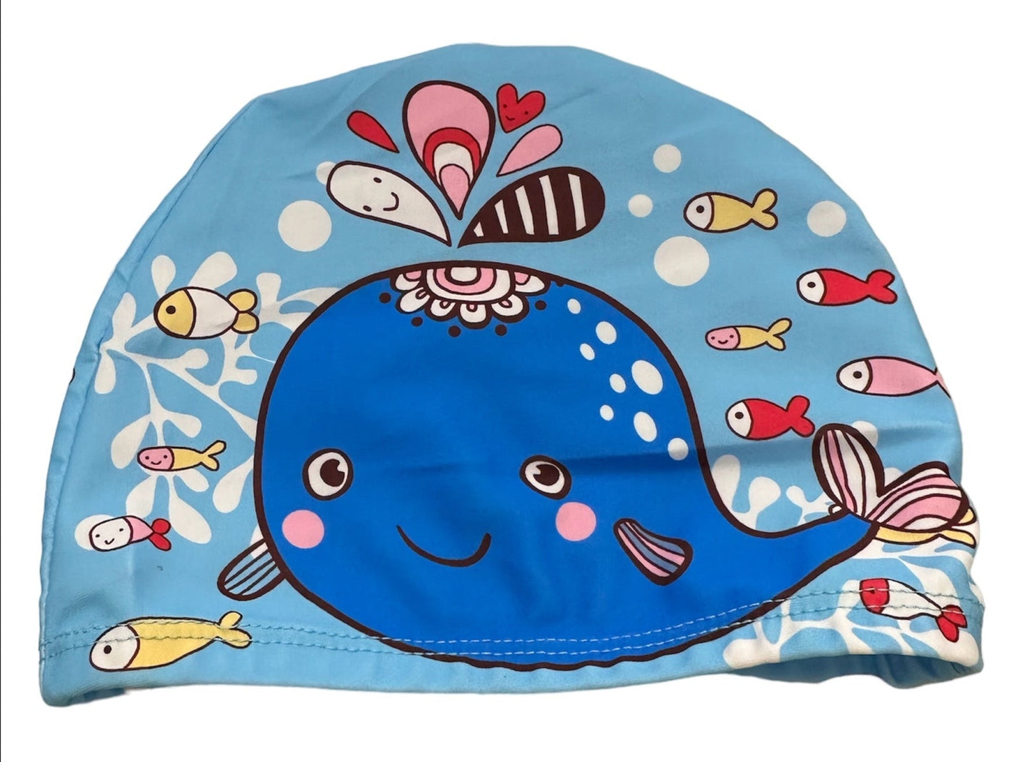 POLYESTER FABRIC SWIM CAP - SINGLE QTY - UNICORN