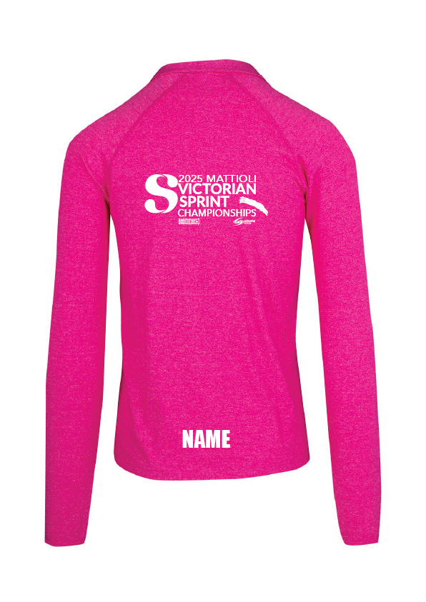 NEW ITEM 2025 VICTORIAN SPRINT CHAMPIONSHIP LONG SLEEVE 1/4 ZIP TOP - MAGENTA