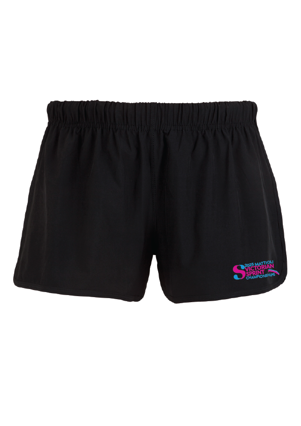 2025 VICTORIAN SPRINT CHAMPIONSHIP WOMENS SHORTS - BLACK