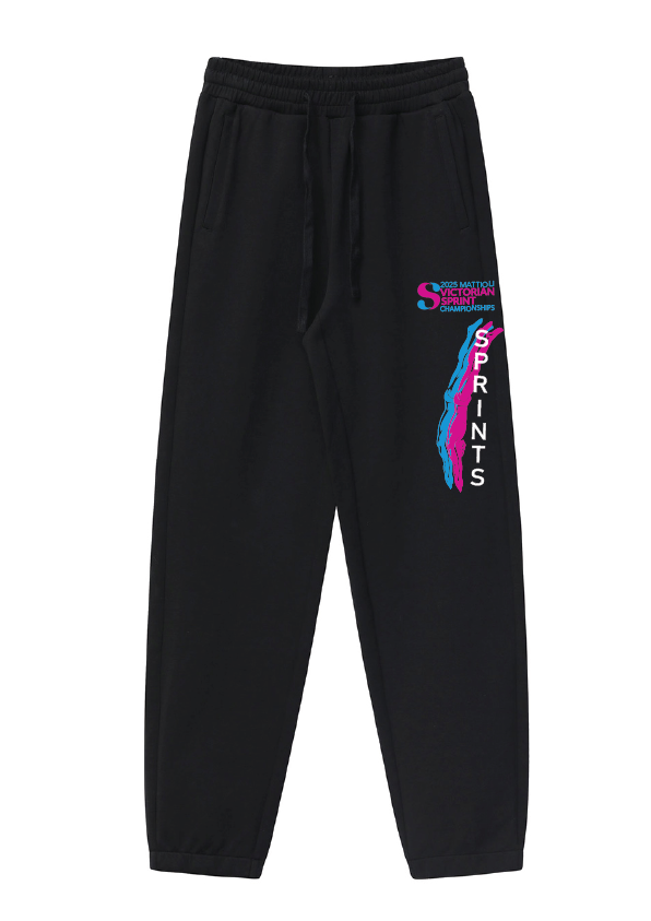 2025 VICTORIAN SPRINT CHAMPIONSHIP TRACKPANT - KIDS SIZES -BLACK