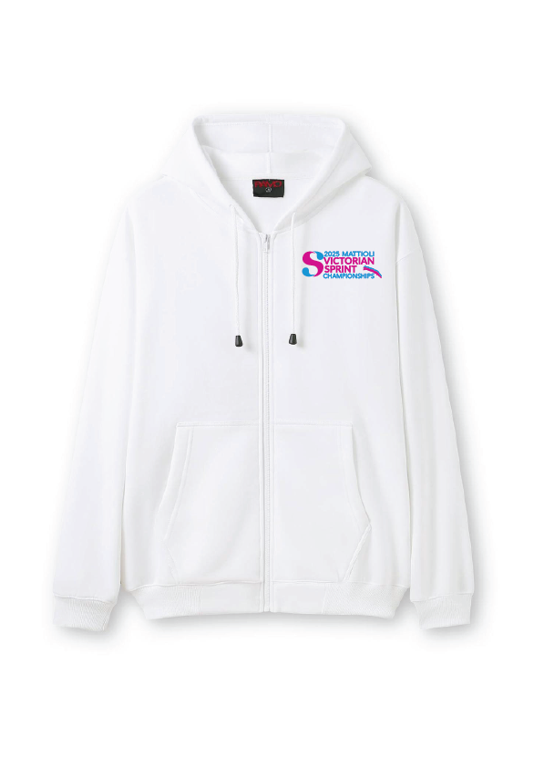 2025 VICTORIAN SPRINT CHAMPIONSHIP ZIP THRU HOODIE- WHITE