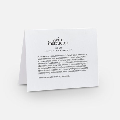 Card - Swim Instructor