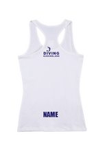 2024 Queensland Age & Open  Diving Championships T-back tank Womens/Teens - White