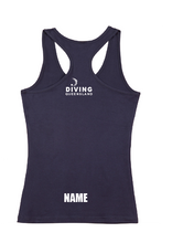 2024 Queensland Age & Open  Diving Championships T-back tank kids - Navy