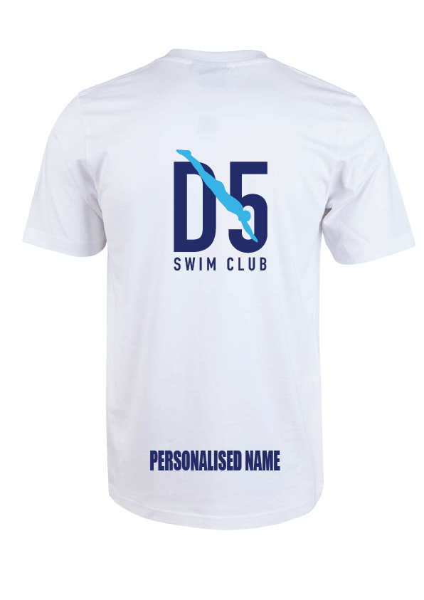 D5 Club short sleeve cotton tee - White