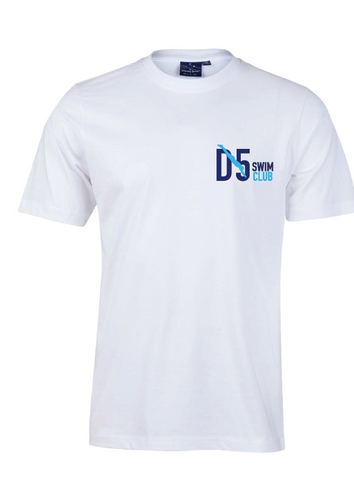 D5 Club short sleeve cotton tee - White