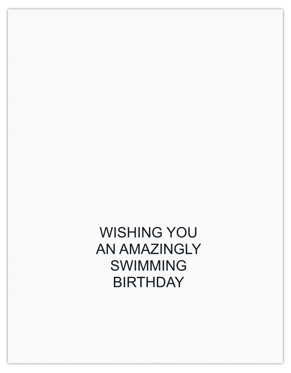 Card - SWIMMING