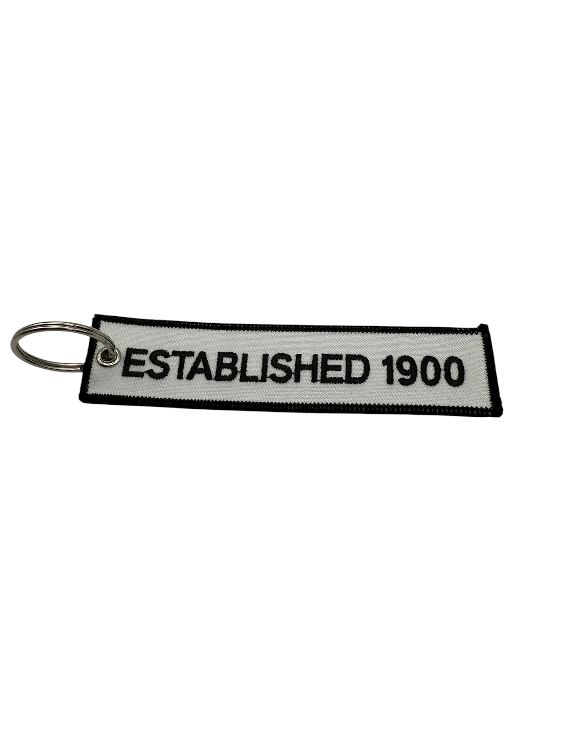 Keychain embroidered - Backstroke Est 1900 - Black