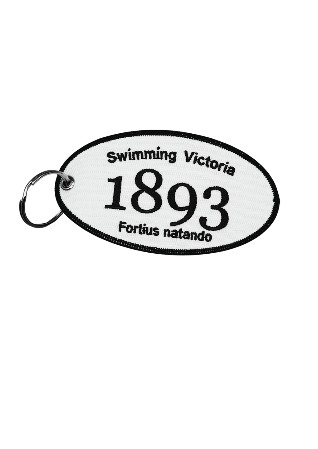 1893 embroidered keychain