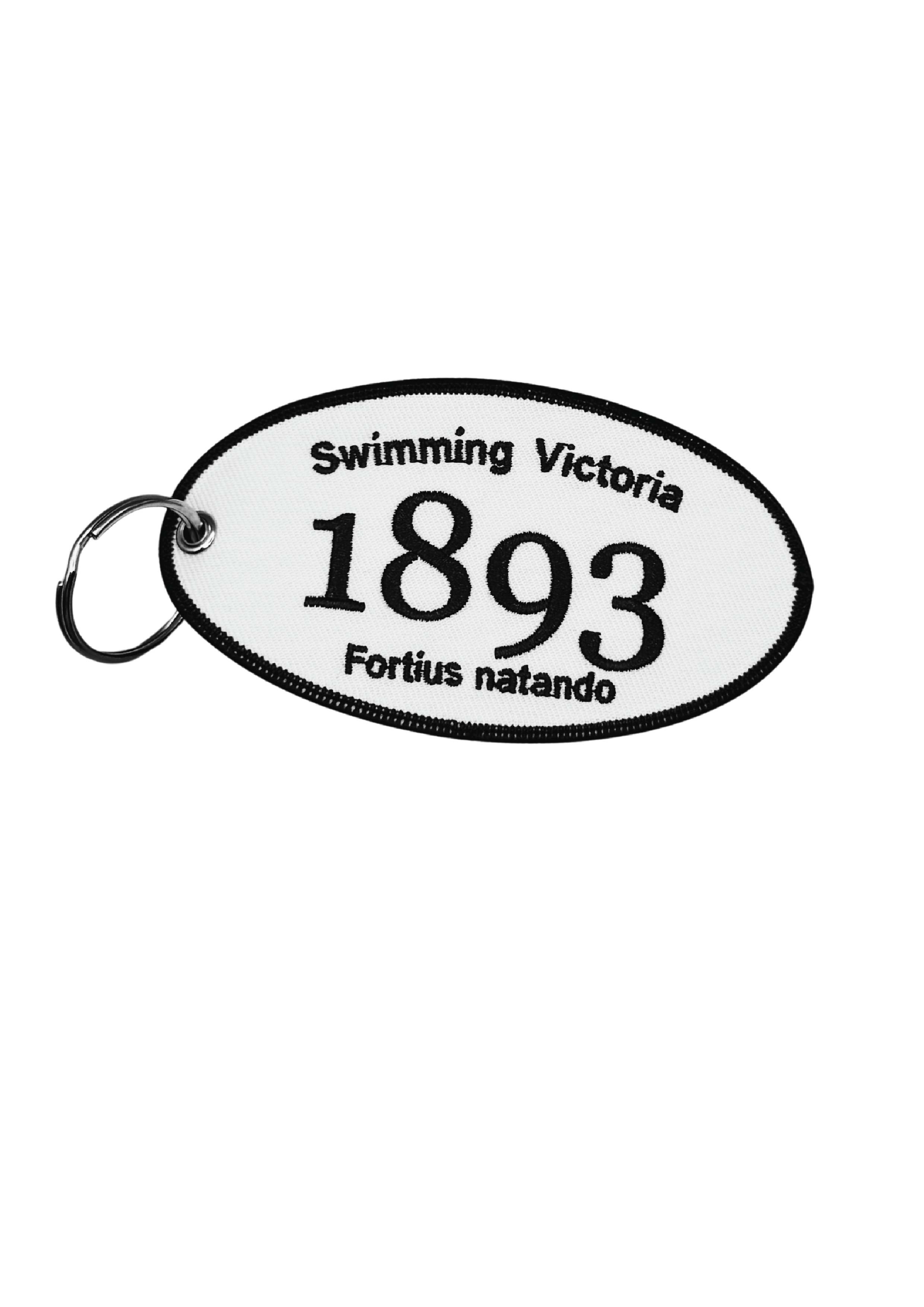 1893 embroidered keychain