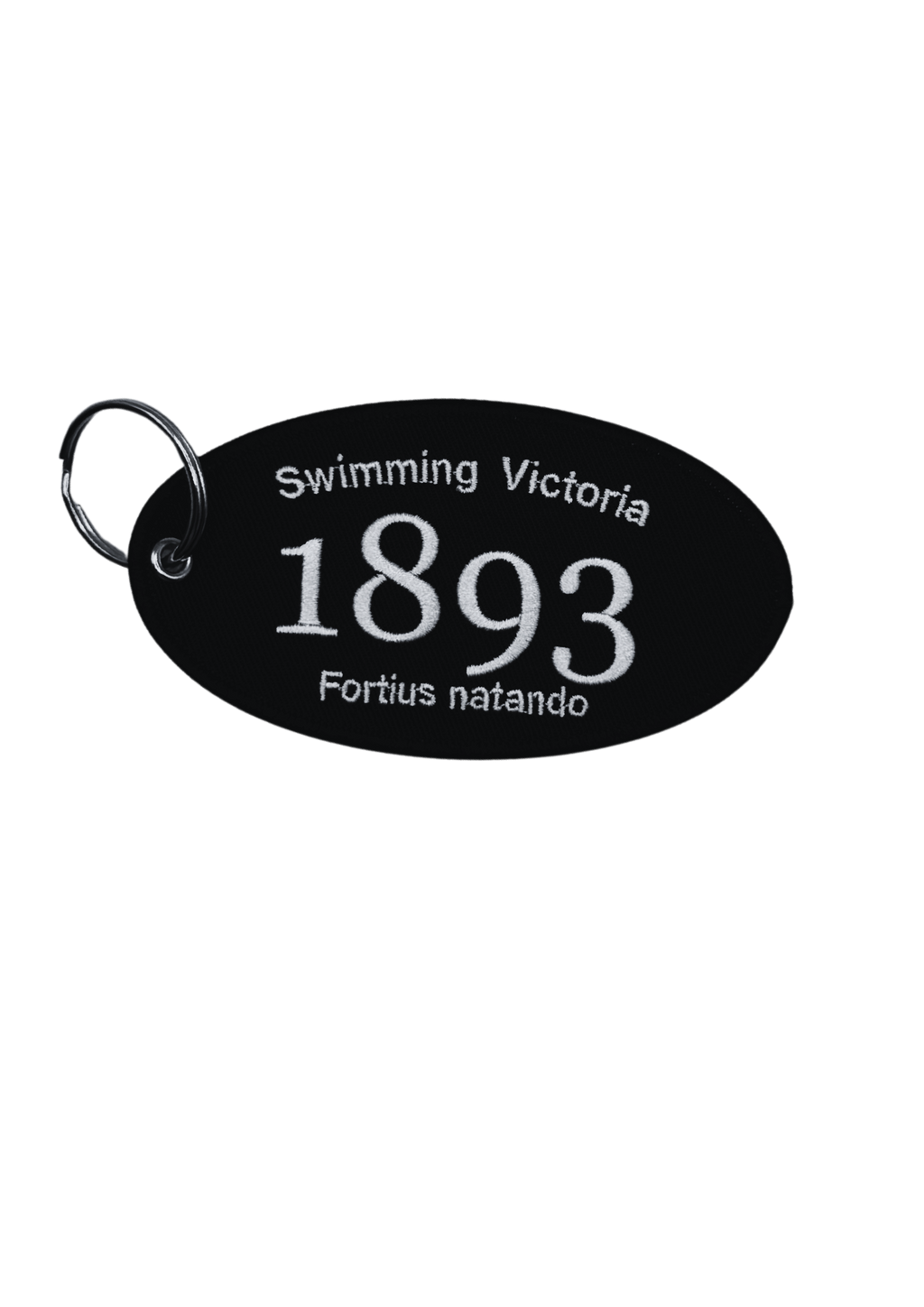1893 embroidered keychain