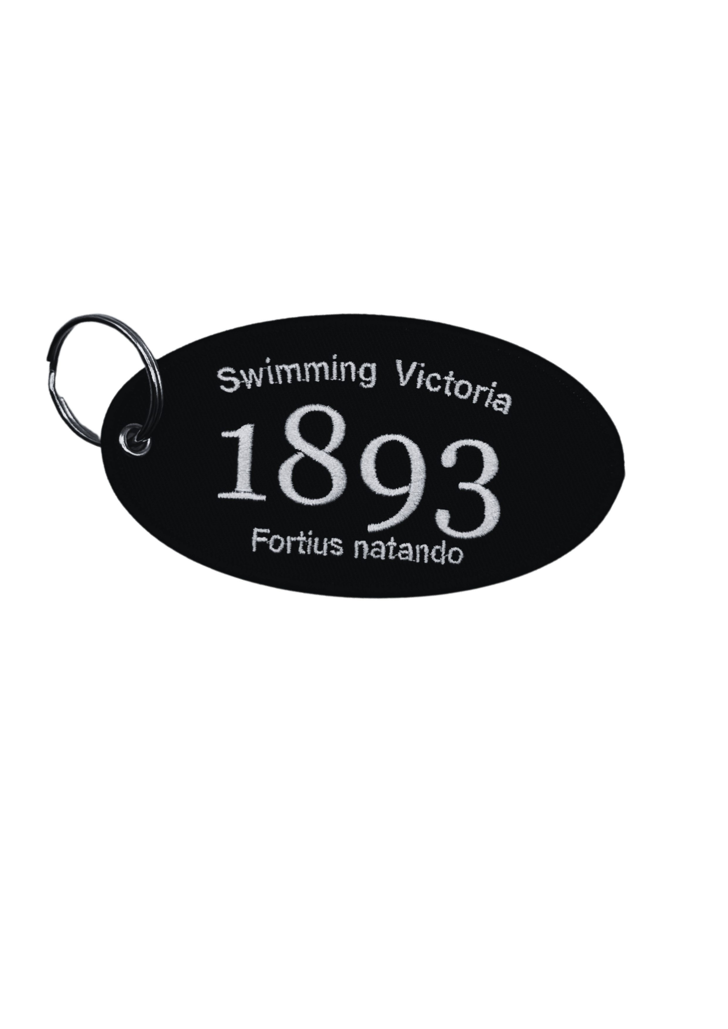 1893 embroidered keychain