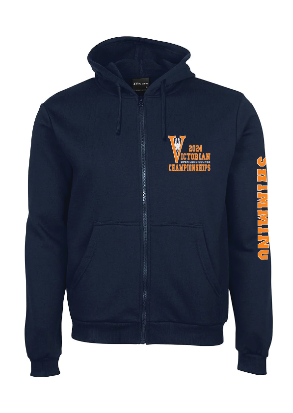 2024 Victorian Open Long Course Championships Zip Thru Hoodie - Navy