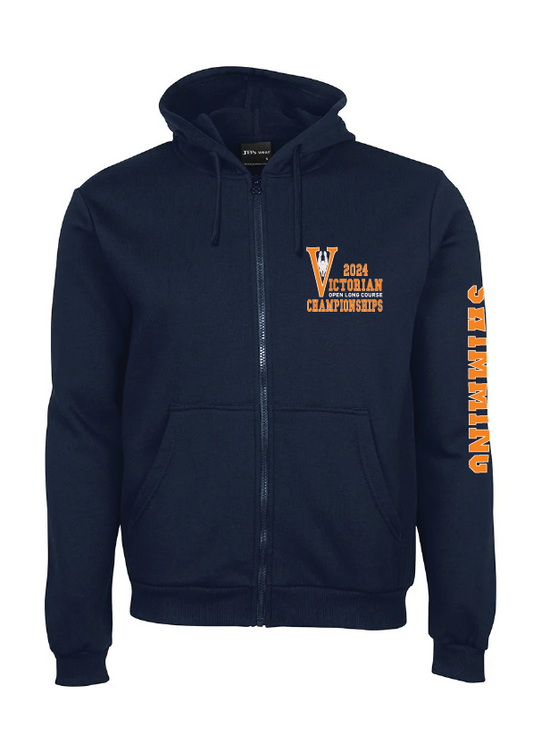 2024 Victorian Open Long Course Championships Zip Thru Hoodie - Navy