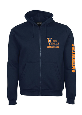 2024 Victorian Open Long Course Championships Zip Thru Hoodie - Navy