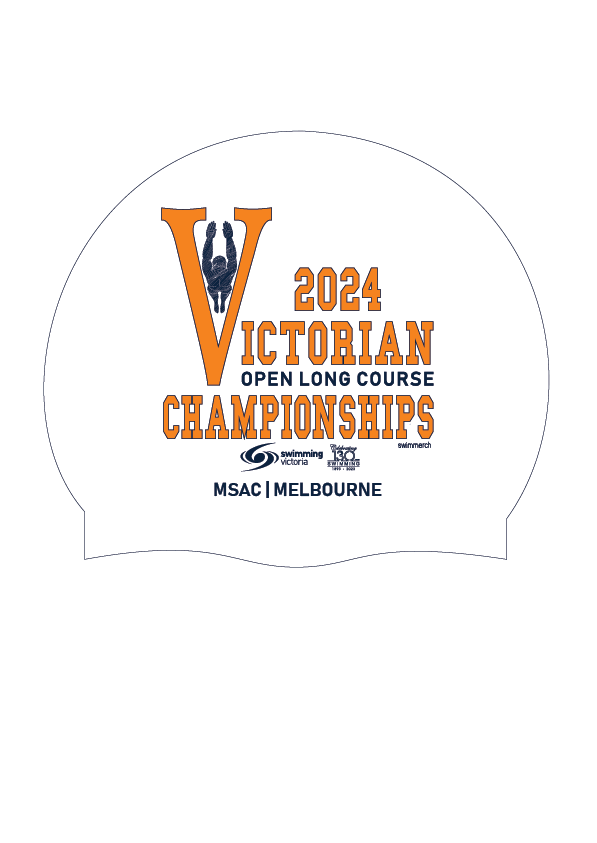 2024 Victorian Open LC Championships Silicone Swim Cap