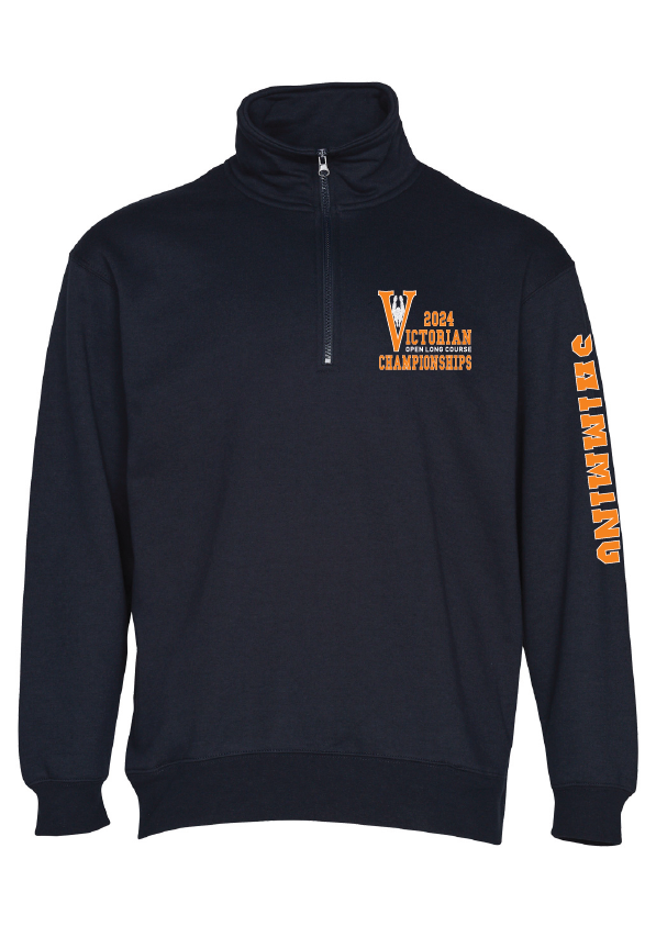 2024 Victorian Open Long Course Championships 1/4 Zip Sweat - Navy