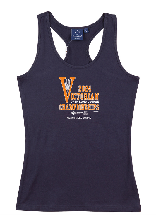 2024 Victorian Open Long Course Championships tank womens/teens - Navy