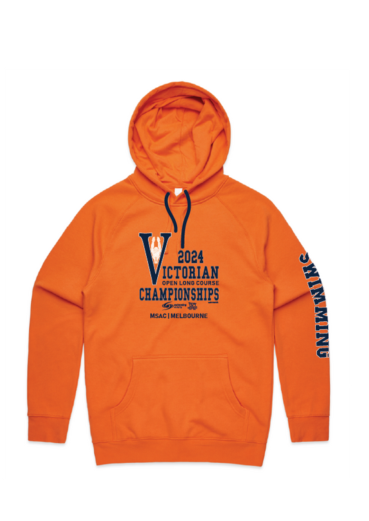 2024 Victorian Open Long Course Championship Hoodie - Orange