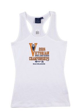 2024 Victorian Open Long Course Championships tank womens/teens - White