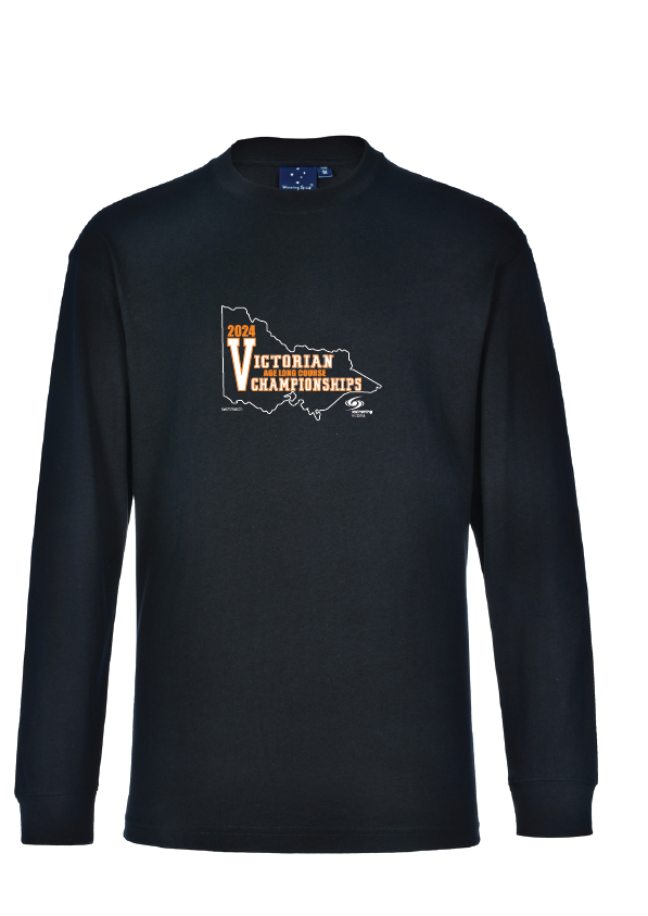 2024 Victorian Age Long Course Championships Long Sleeve Tee - Navy